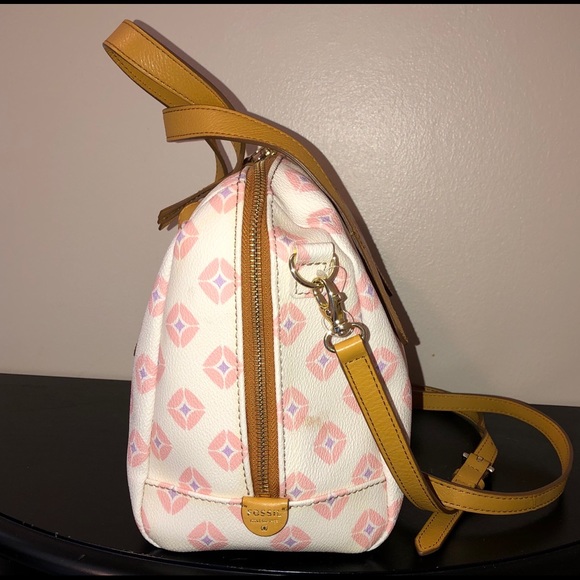 Fossil Sydney Signature Satchel,canvas/or PU - Picture 5 of 8